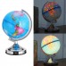 Illuminated 20cm Earth Globe World Rotating Night Light 3 Modes Desktop Learning   352374440701